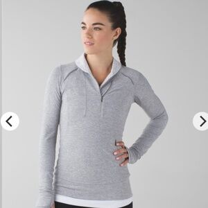 Lululemon Think Fast Pullover Size 4 Gray